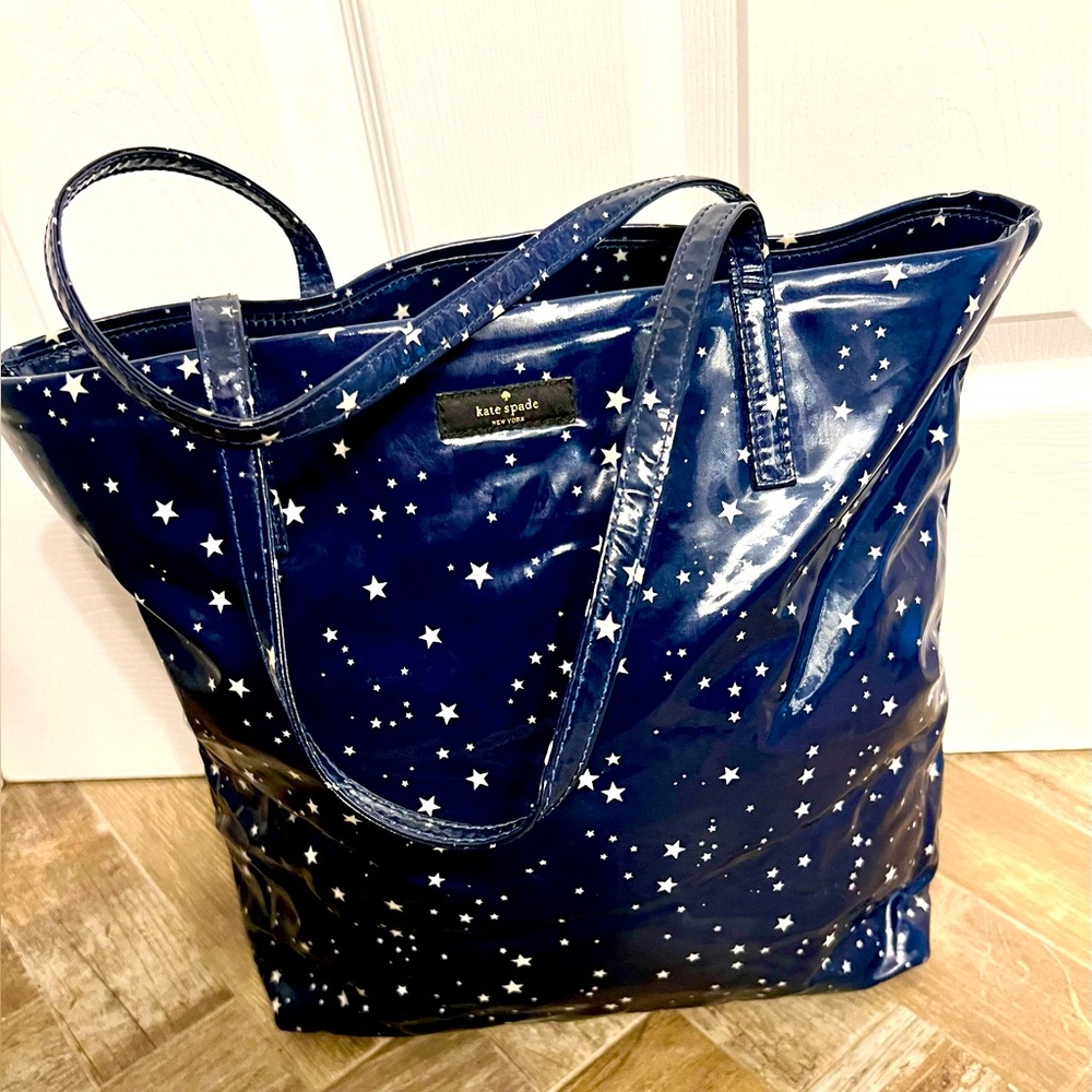 Kate Spade Bon Shopper Night Sky Star tote